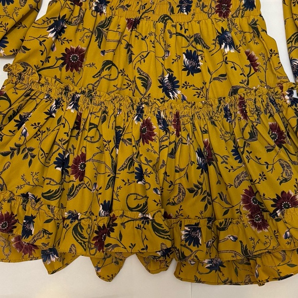 MISA Los Angeles “Violet” Mini Dress in Marigold Multi Floral Long Sleeve - Picture 10 of 16